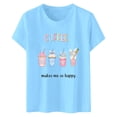 thumbnail image 5 of Aihuaihua Easter Shirts for Women Christian Shirts Rabbit Easter for Jesus Shirt Easter Gift Graphic Casual Tee Tops Sky Blue L, 5 of 5