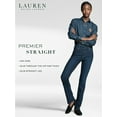 thumbnail image 3 of LRL Lauren Jeans Co. Womens Solid Denim Straight Leg Jeans, 3 of 3
