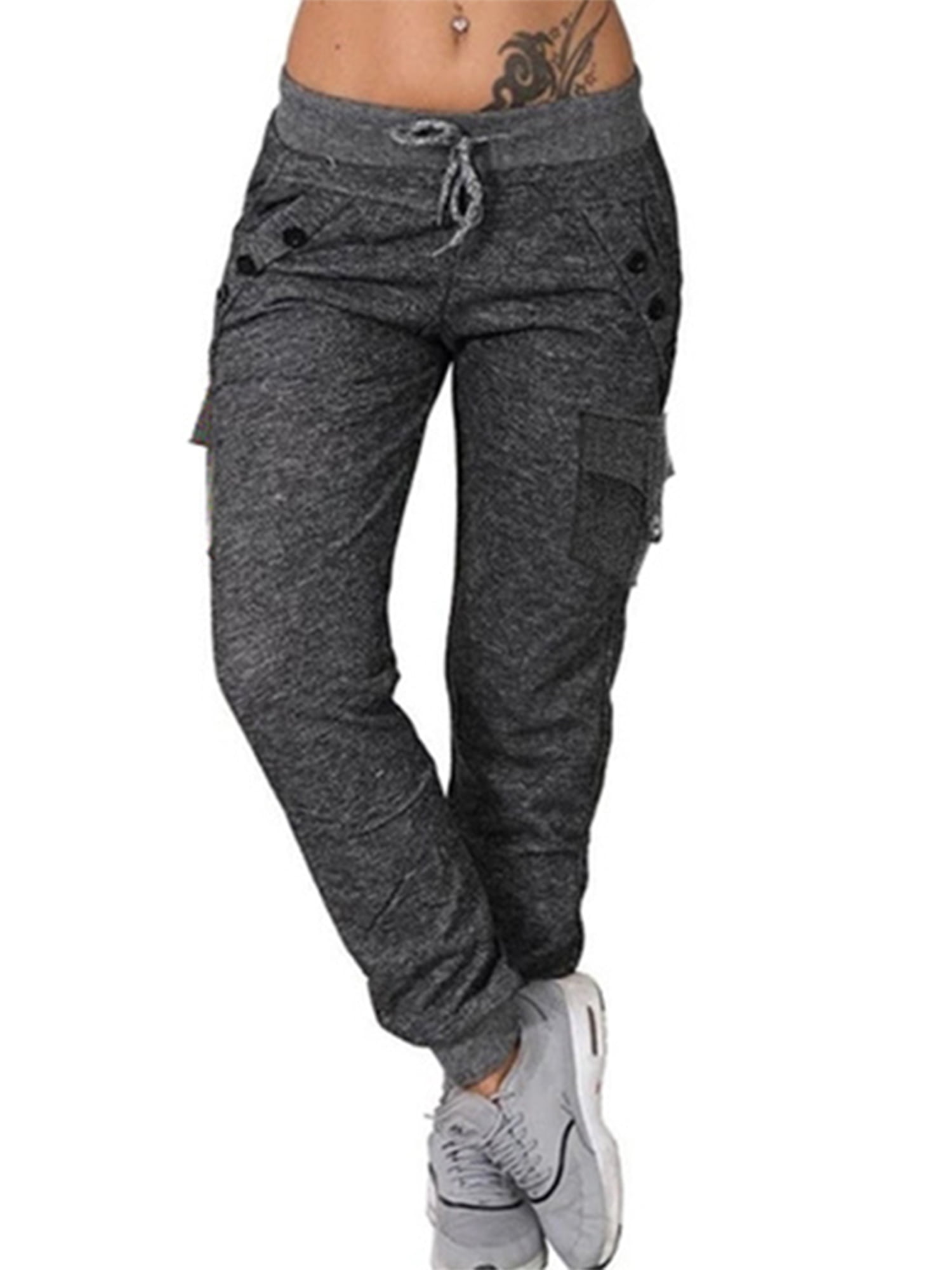 N\C Women's Joggers Sweatpants Casual Pants Jogging Sports Trousers Tracksuit Bottoms Lounge Pants Drawstring Waist with Pockets