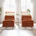 thumbnail image 6 of Newest 3 Seat Chair Sofa Lounge Chair Sofa Set for Living Room With Backrest Fully Compressed Sofa Suitable For Living Room, Bedroom, Polyester,ORANGE, 6 of 8