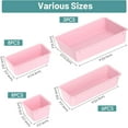 thumbnail image 2 of WarmHaven 25 PCS Plastic Drawer Organizer Set, 4 Sizes Desk Drawer Divider Organizers and Storage Bins for Makeup, Jewelry, Gadgets for Kitchen, Bedroom, Bathroom, Office, Pink, 2 of 12