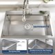 thumbnail image 4 of Stainless Steel Single Bowl Sink 24 x 18 Inch cm de Profundidadrop In Top Mount Sink Single Bowl Stainless Steel con Sliding Accessories 16 Gauge Stainless Steel Sink Profundo Single Bowl..., 4 of 8
