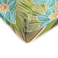 thumbnail image 2 of Jordan Manufacturing 18" x 18" Browning Opal Multicolor Stripe  and Clemens Opal Beige Floral Reversible Square Tufted Contoured Outdoor Wicker Seat Cushion (2 Pack), 2 of 11