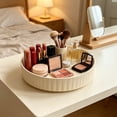 thumbnail image 5 of Yhmxh Lazy Susan Organizer Turntable for Cabinet, Rotating Makeup Organizer Tray, 8.27 Inch Round Striped Rotating Storage Turntable, Multi-Purpose Rotating Tray for Kitchen Pantry Countertop Storage, 5 of 7