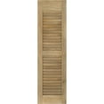 thumbnail image 6 of 18"W x 66"H Americraft Two Equal Louver Exterior Real Wood Shutters (Per Pair), Unfinished, 6 of 12