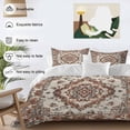 thumbnail image 4 of Burnt Orange Boho Bedding 3 Piece Duvet Cover Set Queen Size, Modern Ethnic Geometric Southwestern Soft Microfiber Comforter Cover with Zipper Closure & Pillowcases, FadeResistant Quilt Cover, 4 of 9