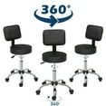thumbnail image 6 of Zimtown Swivel Salon Stool Chair with Back Support Adjustable Hydraulic Chair with Backrest, 6 of 9
