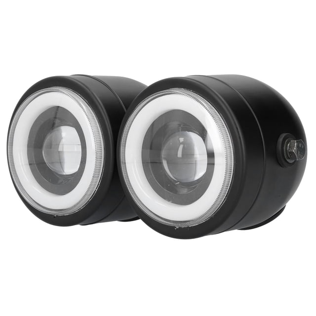 Motorcycle Front Lamp,Universal LED Headlamp Double Daytime Running Lamp Motorcycle Headlight Meticulously Designed