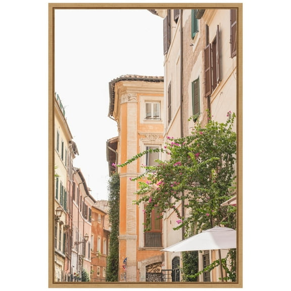 Amanti Art Streets of Rome Framed Canvas Wall Art Print
