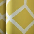 thumbnail image 3 of Quality Home Geometric Trellis Printed Room Darkening Curtains - Stainless Steel Nickel Grommets - Mustard - 52"W x 84"L - (Set of 2 Panels), 3 of 4