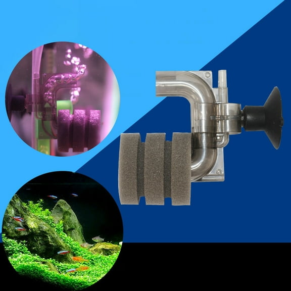 Happy Date 1PCS/2PCS Mini Single Sponge Filter for 0.5-5 Gallon Small Aquarium