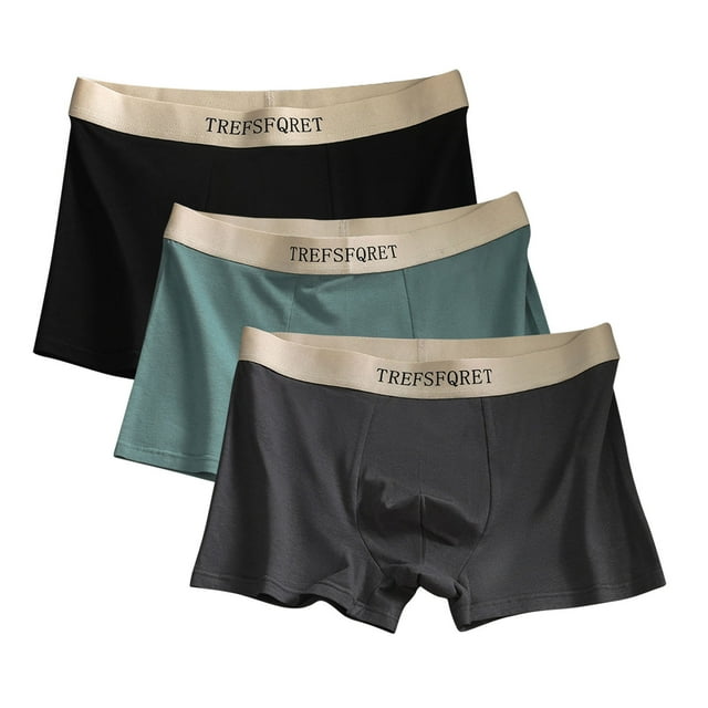 Weiqiqre Boxeurs pour Hommes en Coton, Mode, Confort, Coton Uni, Lavables, Boxeurs Étanches, Caleçon