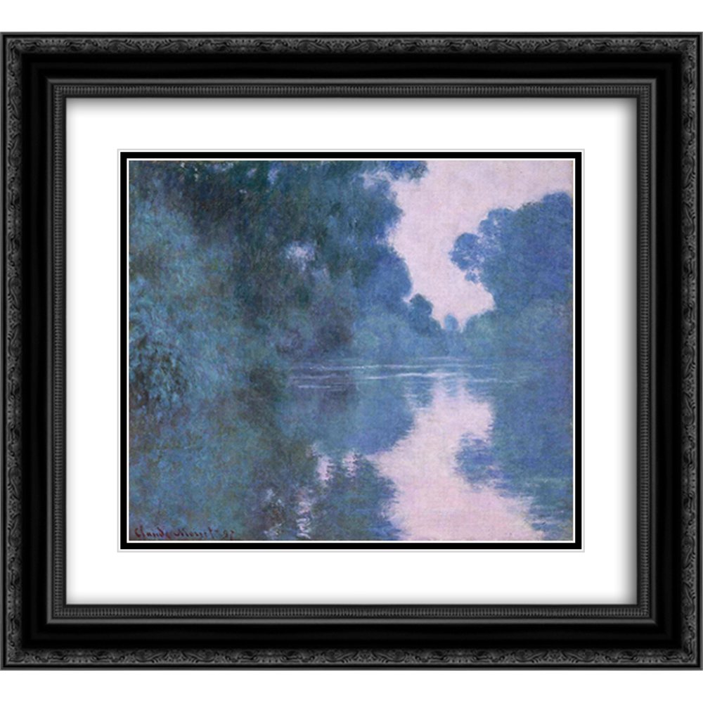 Claude 2x Matted 22x20 Black Ornate Framed Art Print 'Morning on