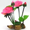 thumbnail image 2 of Artificial Lotus Flower Ornament Faux Resin Flower Arrangement For Fish Tank Landscaping Decoration, 2 of 8