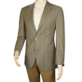 thumbnail image 5 of Men's Mono Turkey Sport Coat 100% Super 180s Wool 1480-04 Tan Brown Plaid, 5 of 7