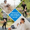 thumbnail image 3 of Zipper Compression Socks for Women - UNEEI 2 Pairs Open Toe Compression Socks, Knee High Support Stockings for Circulation, Varicose Veins, Swelling & Recovery, 3 of 8