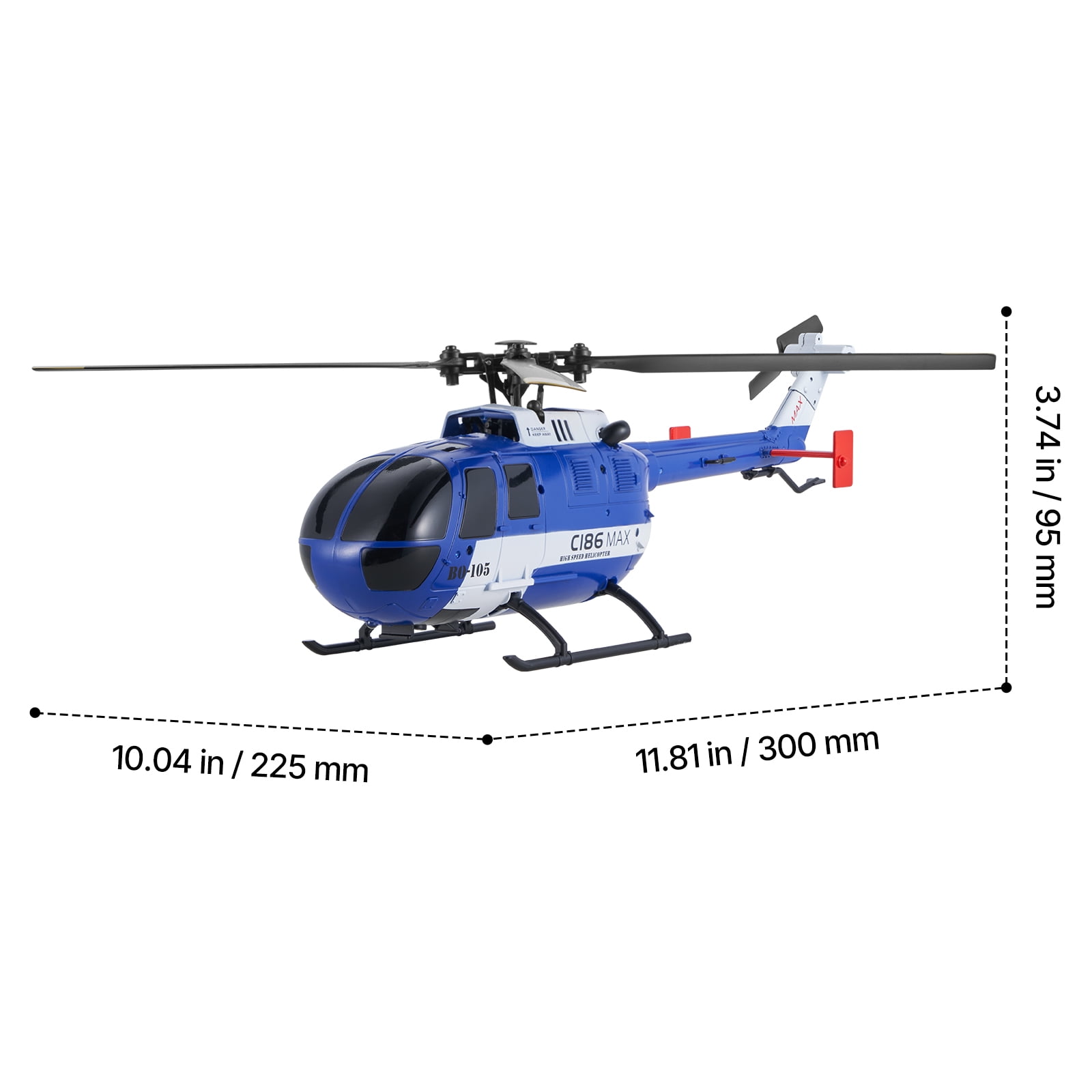 VEVOR RC Helicopter, 2.4GHz 4-Propeller Remote Control Helicopter with 6-Axis Gyro, 4-Channel RC Airplane for Beginner, LED Light & One-Key Takeoff/Landing, Plane Toys for Kids Ages 8 and up
