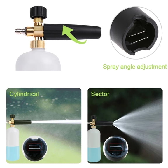 /4" Foam Washer Watering Can Car Wash Soap Lance Spray Pressure Jet Bottle Smile Home