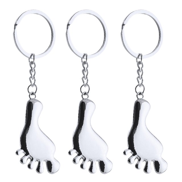 FELTECHELECTR 3 llaveros con forma de pie, llaveros sencillos, colgantes decorativos para bolsos.
