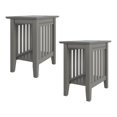 thumbnail image 1 of AFI Tables d'Appoint Modernes en Bois Massif (Ensemble de 2) en Gris, 1 of 6