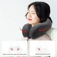 thumbnail image 6 of Luniquz U-Shape Pillow, Inflatable Soft Velvet Travel Neck Pillow Set U Form Cushion Journey From Aircraft Travel Accessories For Sleep, 6 of 6