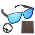thumbnail image 1 of KY03 Gafas inteligentes Gafas de sol BT inalámbricas Música Manos libres Llamada Auriculares abiertos Lentes polarizadasAzul, 1 of 5