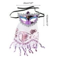 thumbnail image 2 of Unique Bargains 1 Pc Veiled Half Face Party Mask for Masquerade Party Purple, 2 of 5