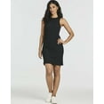 thumbnail image 5 of Real Essentials 3 Pack: Women's Mini Ribbed Jersey Tank Sleeveless High Neck Dress, 5 of 7