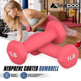 thumbnail image 2 of MADOG Hex Neoprene Coated Dumbbell, Burgundy, 1 lb Pair, 2 of 10