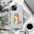 thumbnail image 6 of Blue Checkered Cat Number 7 Phone Case, Cute Cartoon Kitty with Daisy Flowers, Fun Animal Birthday Style Protective Cover for iPhone 17 16 15 14 13 12 11 Pro Plus Mini, 6 of 6