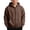 Brown, variant on Amidoa Boys Zip Up Hoodie Waffle Knit Long Sleeve Hooded Sweatshirt Fashion Tops Kids Fall Winter Clothes with Pockets Gray Size 13 Years