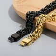thumbnail image 2 of Brazalete de doble capa Qarigey acero Metal decoración de mano AP014690-03, 2 of 6
