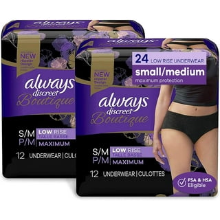 Always Discreet Underwear for Sensitive Skin, Maximum Plus Absorbency, L,  Fragrance-Free, 14 Ct 