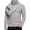 Gray, variant on Men's Chunky Knit Sweater with Shawl Scarf Collar, Button Detail, Long Sleeve Pullover