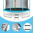 thumbnail image 7 of Soges 8FT Toddlers Seamless Trampoline With 360° Safty Enclosure Net, Basketball Hoop and Ladder, Indoor/Outdoor Kids Trampoline, Easy Assembly Backyard Fittness Recreational Round Trampoline, Blue, 7 of 7