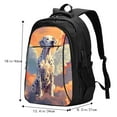 thumbnail image 5 of Balery Colorful Cloud Spotted Dog Print USB Charging Backpack for Men and Women - Water-Resistant, Anti-Theft Laptop Backpack with USB Port for Travel, Work, School, and College, 5 of 7