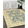 thumbnail image 2 of Ahgly Company Indoor Round Abstract Brown Gold Oriental Area Rugs, 6' Round, 2 of 6