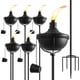 thumbnail image 1 of Juego de 6 antorchas metálicas para exteriores ZSPENG, 143 cm, ajustables, 1 of 7