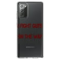 thumbnail image 1 of DistinctInk Clear Shockproof Hybrid Case for Galaxy Note 20 ULTRA (6.9" Screen) - TPU Bumper Acrylic Back Tempered Glass Screen Protector - I Fight Guys Like You On The Way to Fights, 1 of 3