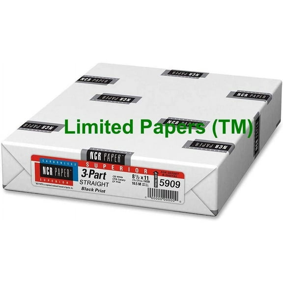 NCR Carbonless Paper, 3-Part Straight Collated, 8-1/2 x 11 (5)