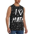 thumbnail image 2 of Easygdp I love Math Men's Breathable Tank Tops Sleeveless Sporty T Shirts for Basketball, Mountaineering, Bodybuilding -XX-Large, 2 of 8