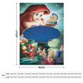 thumbnail image 3 of Manta de dibujos animados de La Sirenita, manta de felpa suave y acogedora para niños, niñas y adultos jóvenes, manta de franela cálida para sala de estar, dormitorio, sofá cama de 30 x 40 pulgadas, 3 of 8