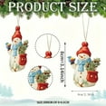 thumbnail image 4 of Cheapark Christmas Wooden Snowman Set - Statue with Hanging Rope for Home Xmas Tree, Festive Holiday Ornament, 4 of 4