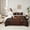 Red Brown, variant on jejeloiu Retro Library Bookcase 7-Piece Twin Bedding Sets,Vintage Books Bedding Comforter Set,Brown Bookshelf Sheet Sets For Men Women,Breathable Home Decor Reversible