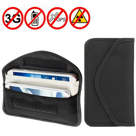 Anti-Radiation Bag Anti-Tracking Pouch EMF Protection for Phone Anti-spying GPS RFID Signal Blocker Bag Cell Phone Case For Devices Upto 6.3 Inches (Best Cell Phone Radiation Protection)