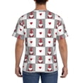 thumbnail image 3 of Vsdgher Gnomes and Hearts Print Men's Dry Fit Mesh Athletic Shirts Moisture Wicking Tennis T-Shirt Tops, 3 of 9