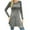 Gray, variant on aidice Shirts for Women Casual Round Neck Long Sleeve Fitting Tunic Comfy Side Split Solid Color Tops