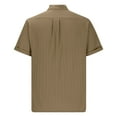 thumbnail image 3 of WREESH Men's Pullover Sport Top Solid Color Short Sleeve Shirt with Button Front a Comfortable Short Sleeve Top for Sports and Casual Outings Khaki, 3 of 6