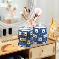 thumbnail image 3 of Yayeee 4 Pack Qtip Holder Bathroom Cotton Swab Canister with Lid Clear Dispenser Set, White Polar Bear, 3 of 6