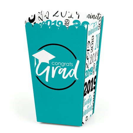 Teal Grad - Best is Yet to Come - 2019 Graduation Party Favor Popcorn Treat Boxes - Set of
